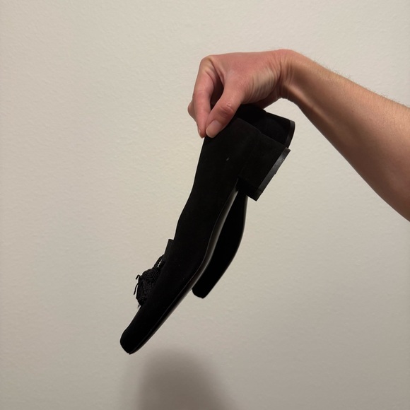 Black Salvatore Ferragamo Block Heels With Tassel Details Women’s Size 4.5 B - Picture 8 of 16